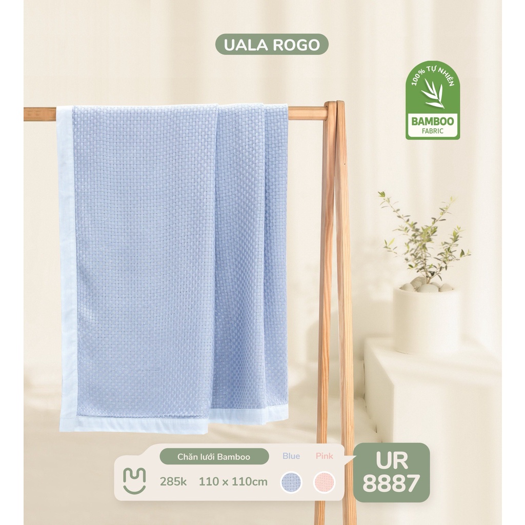 Chăn lưới đa năng chát liệu sợi tre cao cấp an toàn cho bé kích thước 110x110 UR 8887