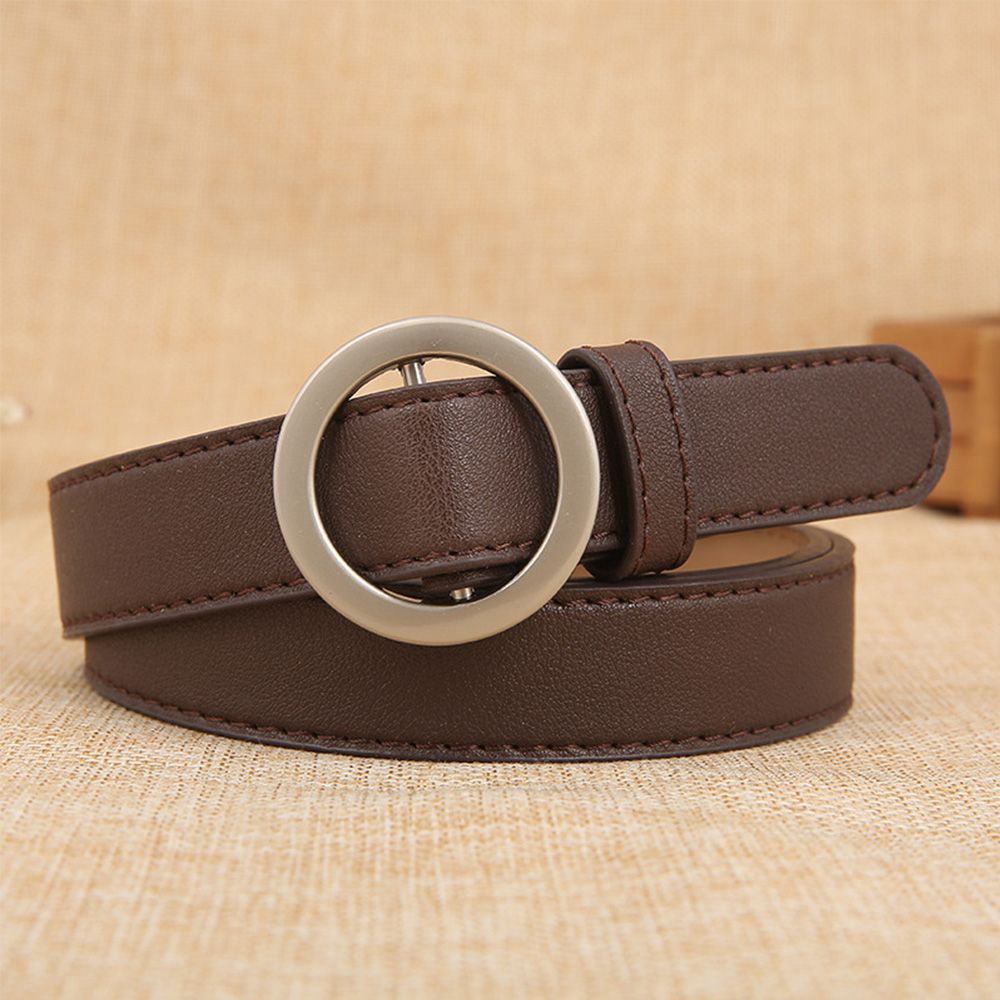 FORBETTER Design Fashion Female PU Leather Solid Belt