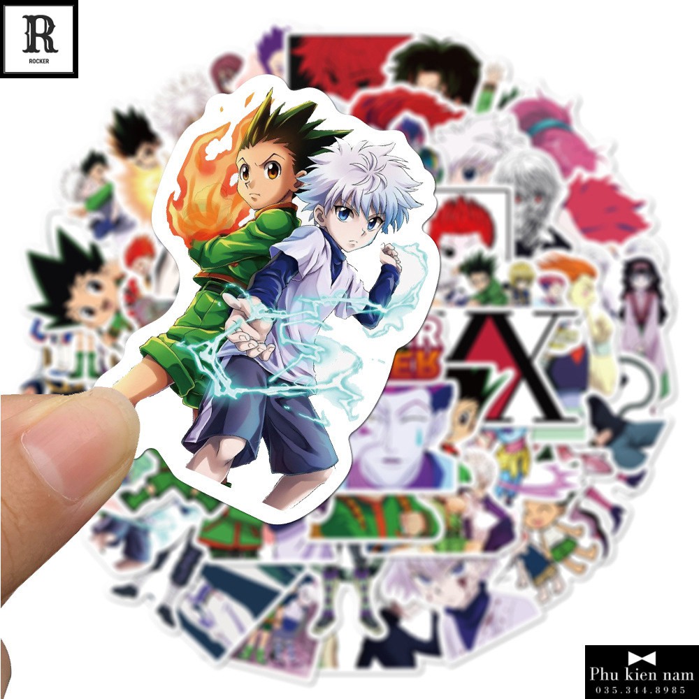 Sticker PVC Hunter X Hunter 50 Hình ST112 - Stickers Chống nước Dán Mũ bảo hiểm Vali Laptop Điện thoại Dán xe