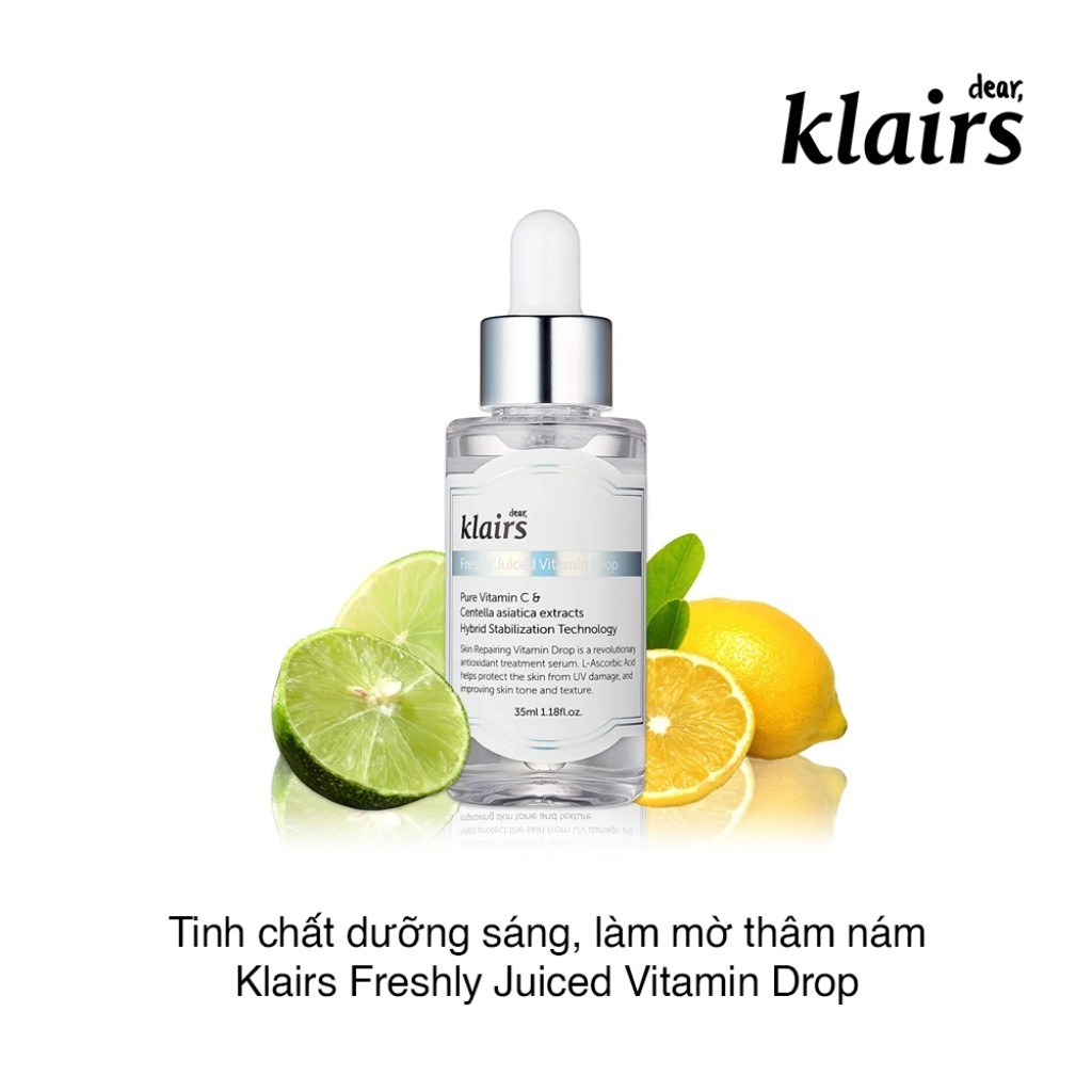 Serum trắng da SR201019 KLAIRS Freshly Juiced Vitamin Drop Mờ Thâm Nám Sáng Da (35ml) Ảnh Thật