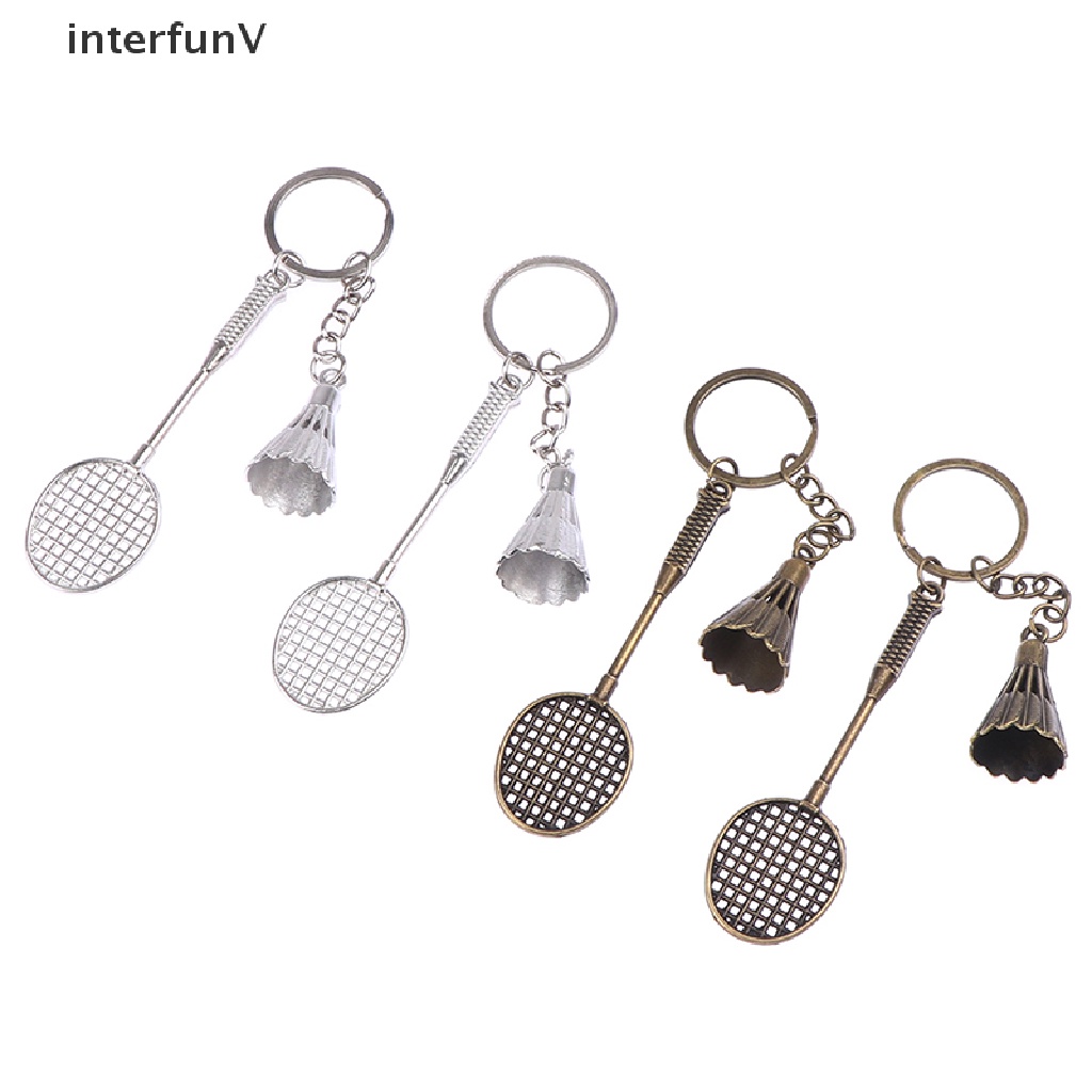 Móc Khóa Hình Vợt Cầu Lông Mini Bằng Kim Loại