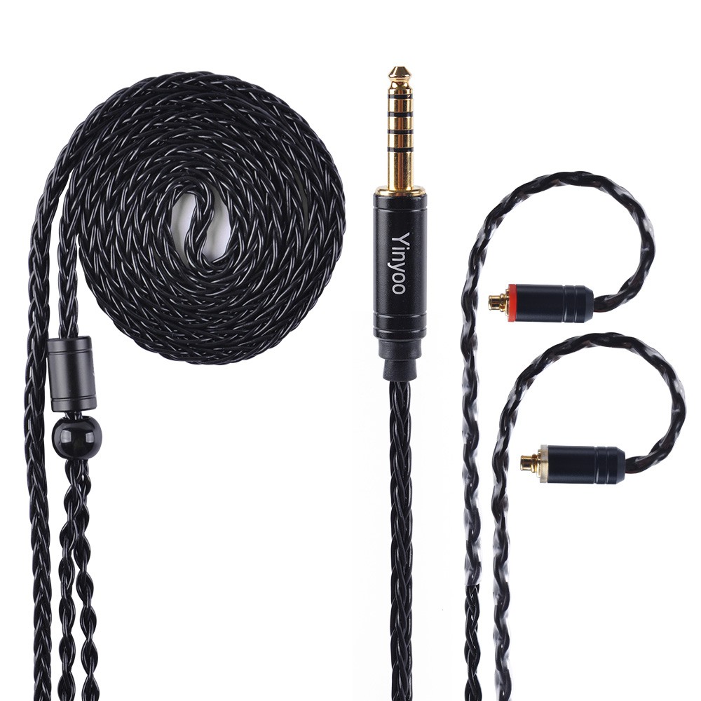 Yinyoo 8 Core Silver Plated Copper Balanced Cable 2.5/3.5/4.4mm With MMCX/2pin Connector For LZ A5 KZ AS10 ZS10 CCA C10 C16