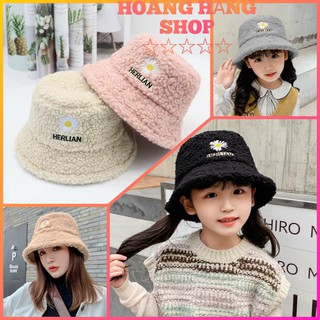 [ HÌNH THẬT - GIÁ SỈ ] Nón bucket phối lông cừu giữ ấm mùa đông cho nữ