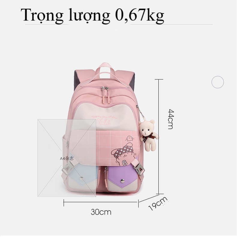 Balo Ulzzang Hàn Quốc Nam Nữ, Cho Học Sinh Cấp 2,3, Sinh Viên, văn phòng