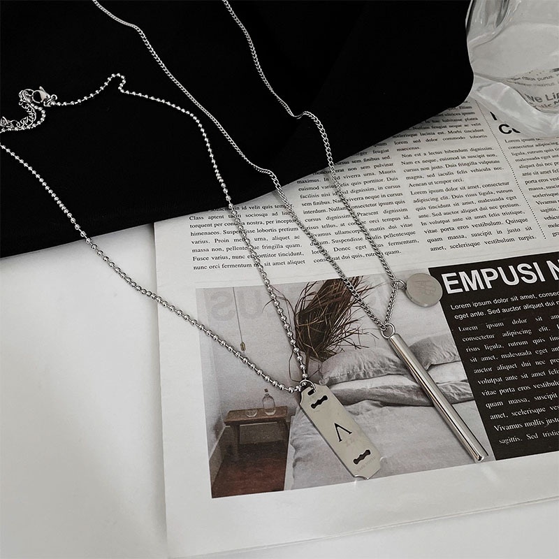 Vòng cổ thép titan phong cách hip hop cá tính