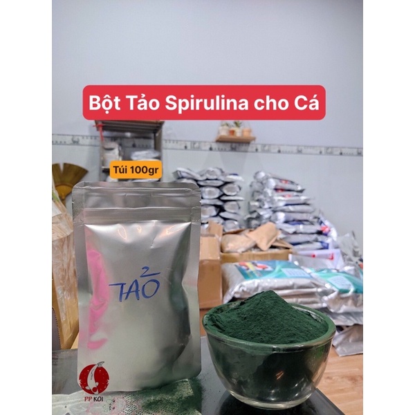 Bột tảo Spirulina cho cá - túi 100g