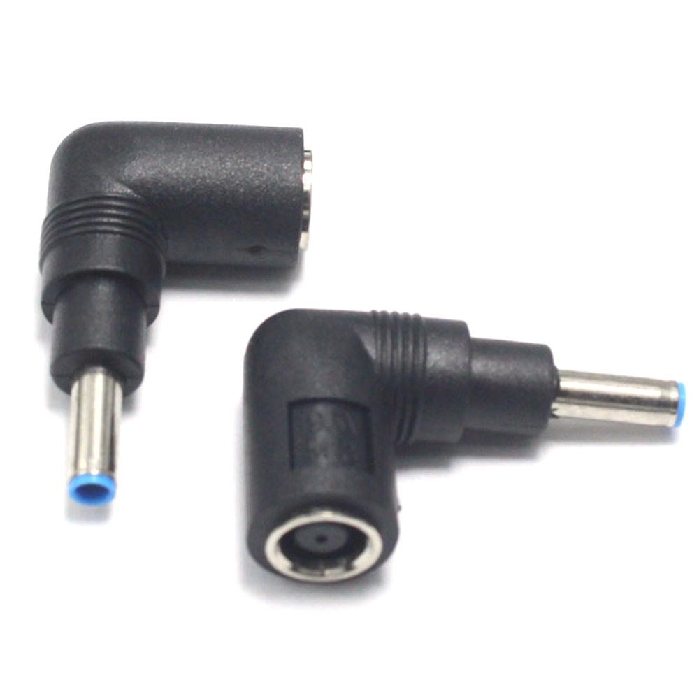 Đầu chuyển đổi 7.4*5.0mm thành 4.5*3.0mm cong góc phải màu xanh dương dành cho laptop HP/Dell