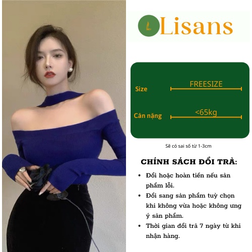 Áo len nữ Hàn Quốc dài tay đẹp giá rẻ trễ vai quyến rũ ALN007