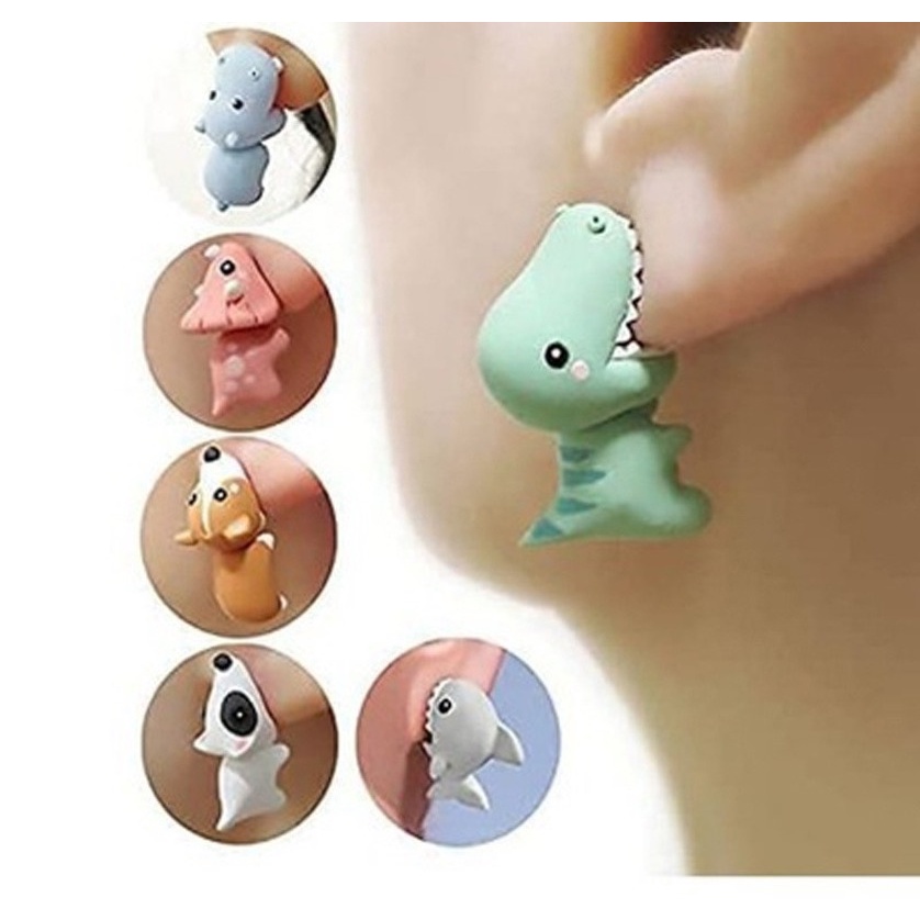 Khuyên Tai Hình Động Vật Hoạt Hình Dễ Thương Cho Nữ