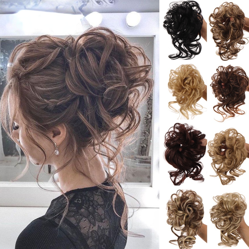 Búi Tóc Giả Uốn Xoăn Thời Trang Cho Nữ