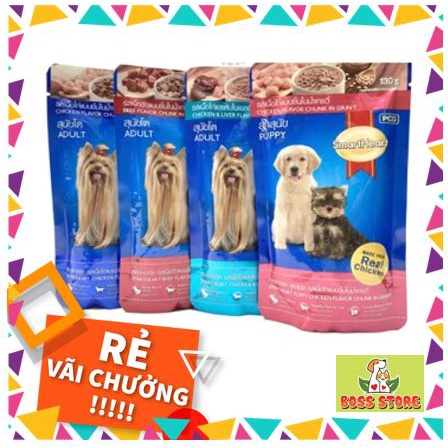 Smartheart Pate cho chó đủ vị gói 130g-Thái lan