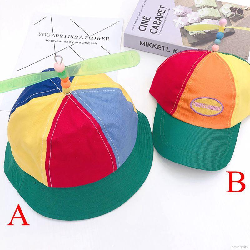 Mũ tai bèo nhiều màu sắc phối chong chóng dành cho trẻ em