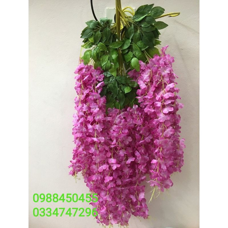 CÀNH HOA TỬ ĐẰNG GIẢ DÙNG TRANG TRÍ DÀI 110cm , 3 nhánh | BigBuy360 - bigbuy360.vn