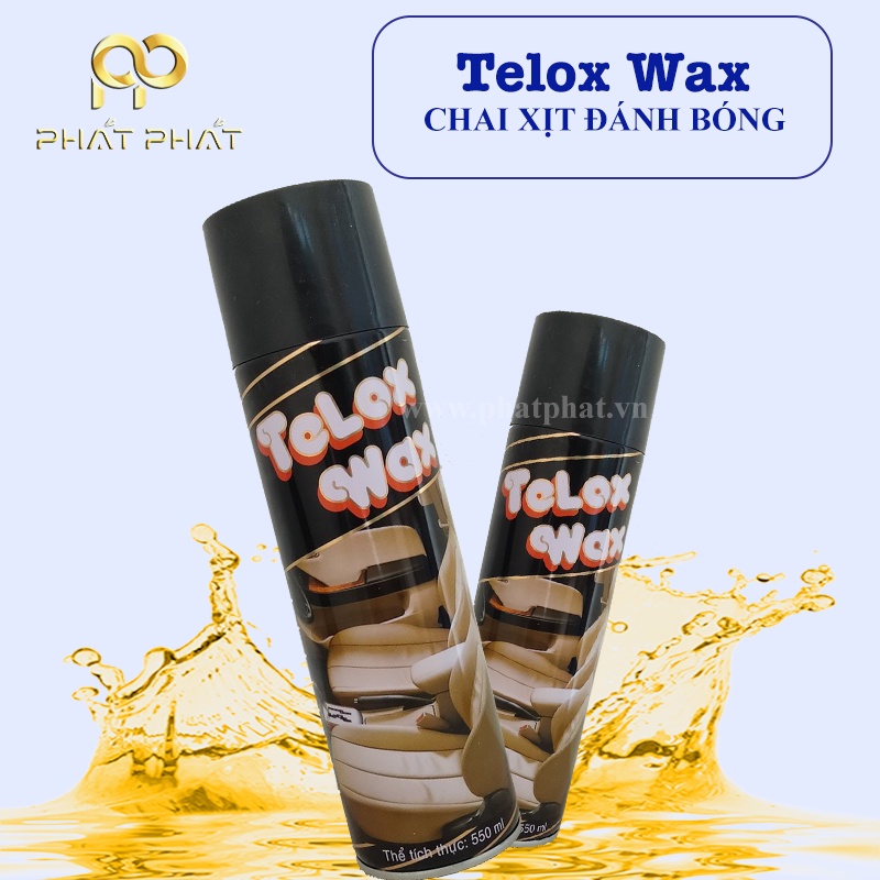 Chai xịt bóng xe Telox Wax cho xe máy, ô tô bóng đẹp như mới, chống bạc màu 550ml - King Show Đài Loan -Sỉ 38k