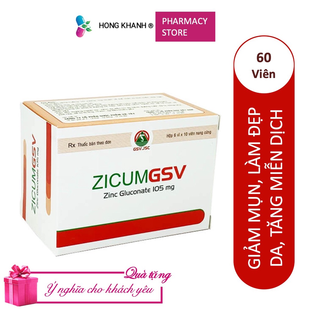 Zincum GSV hộp 60 viên