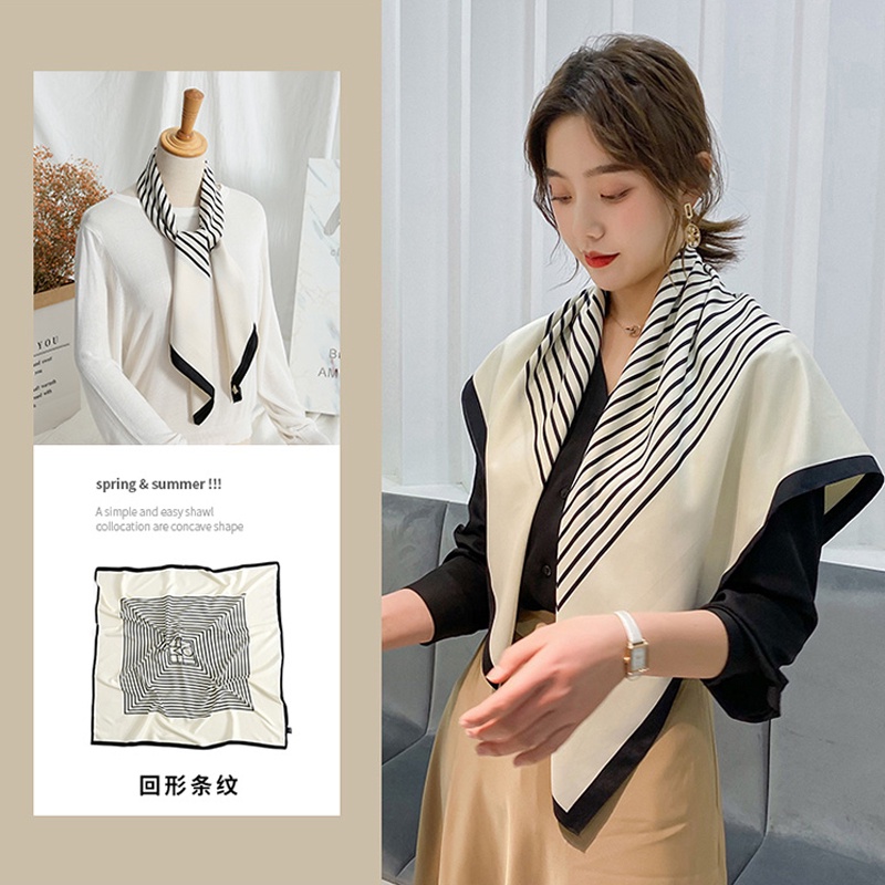 Khăn Quàng Cổ Dài Thắt Nơ Bằng Lụa Phong Cách Hàn Quốc Thời Trang Dành Cho Nữ