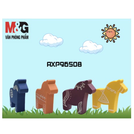 Gôm Hình Bé Ngựa Cute Bôi Tẩy Bút Chì AXP96508 (4 Màu Tím, Cam, Vàng, Xanh )