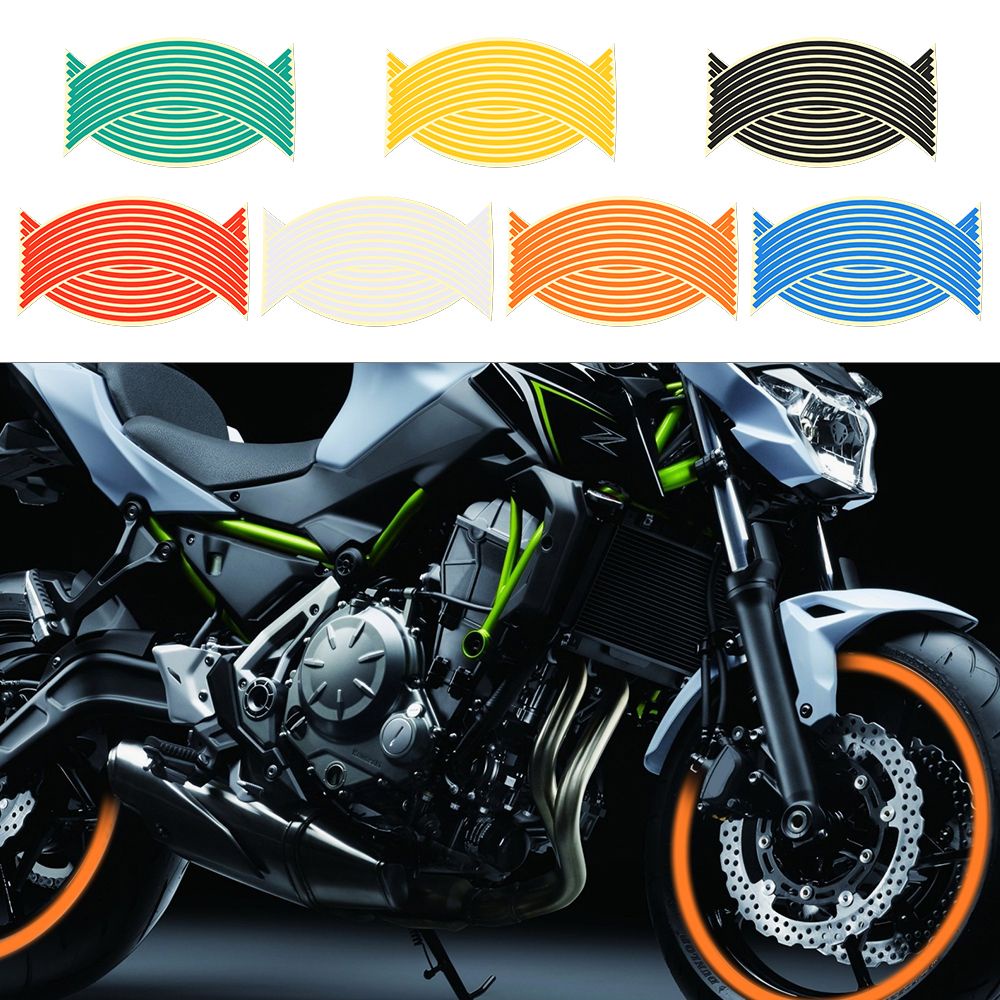 Băng Keo Dán Viền Bánh Xe Phản Quang Trang Trí Cho Xe Hơi Xe Máy