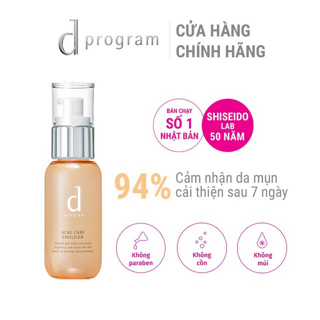[HB GIFT] Sữa dưỡng cải thiện da mụn trên da Acne Care Emulsion d program 100ML