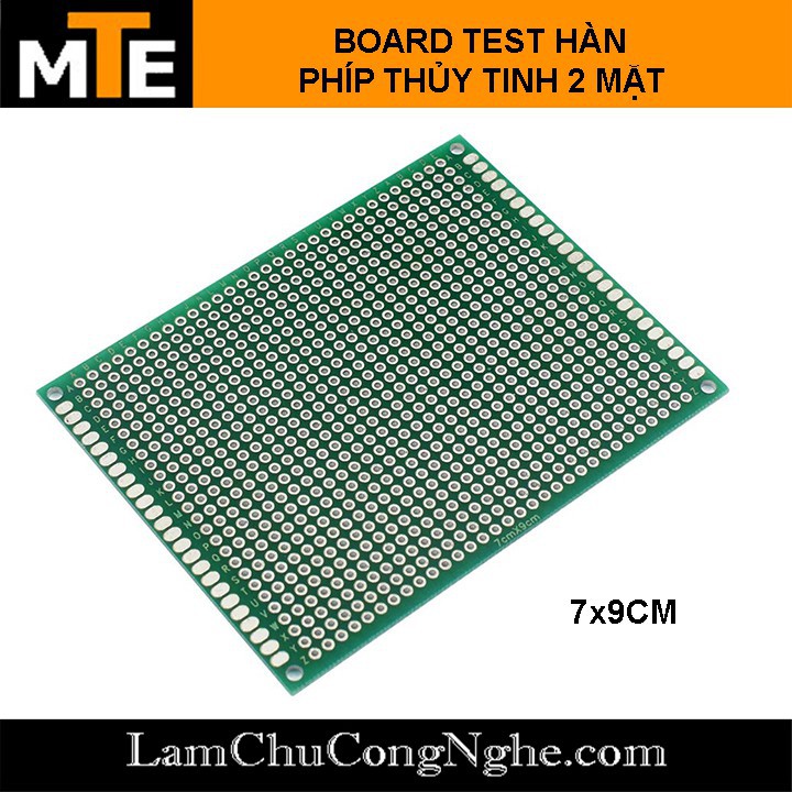 Mới! Phíp đồng đục lỗ - Phíp thủy tinh Test board hàn 2 Mặt