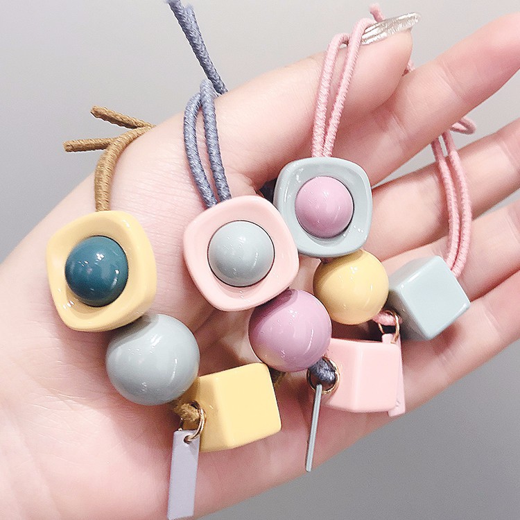 Korean style round ball high elastic female head rope B555
