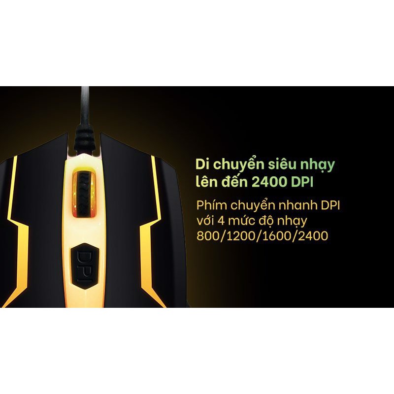 Chuột Máy Tính Gaming Có Dây Prolink Fulvus PMG9003 2400DPI RGB - Hàng Chính Hãng