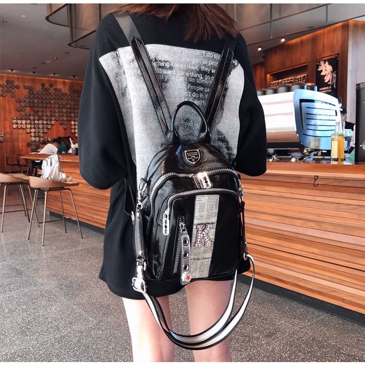 Ba Lô Thể Thao Sức Chứa Lớn Bằng Da Thật Cao Cấp Thời Trang Dễ Phối Đồ Phong Cách Mới Cho Nữ