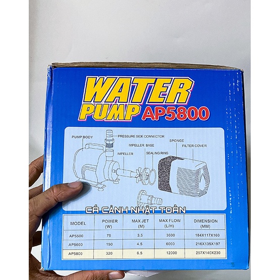 MÁY BƠM NƯỚC BỂ CÁ LIFETECH AP 5800 360W 10000L/H