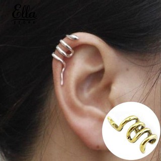 Khuyên vành tai kim loại hình rắn đơn giản và thời trang cho nữ