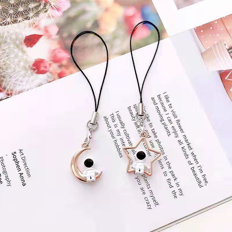 Dây Đeo Điện Thoại Hình Phi Hành Gia / Mặt Trăng / Ngôi Sao Mini Dễ Thương