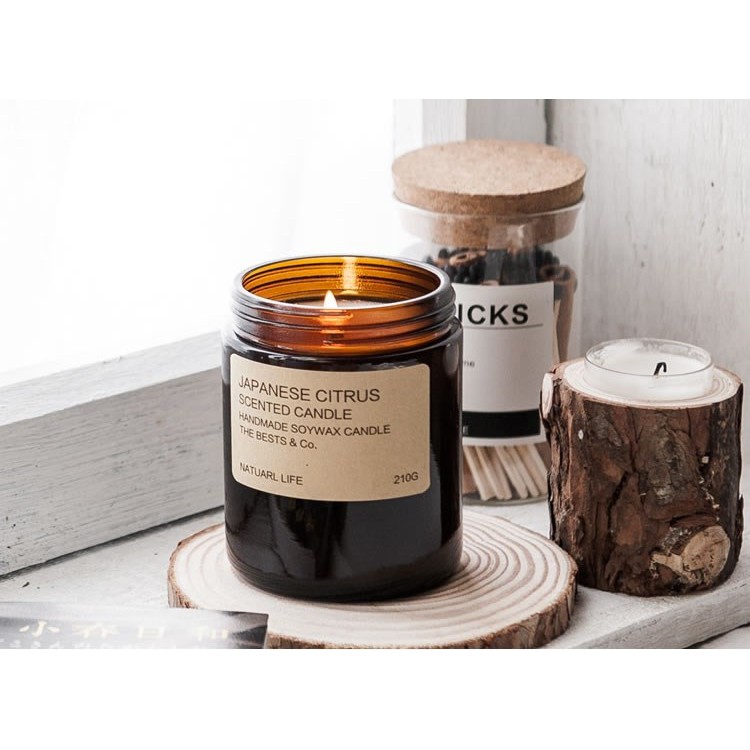 CREME CARAMEL 900g TRIPLE SCENTED ORGANIC SOY JAR CANDLE Snuffer 150hr NATURAL 