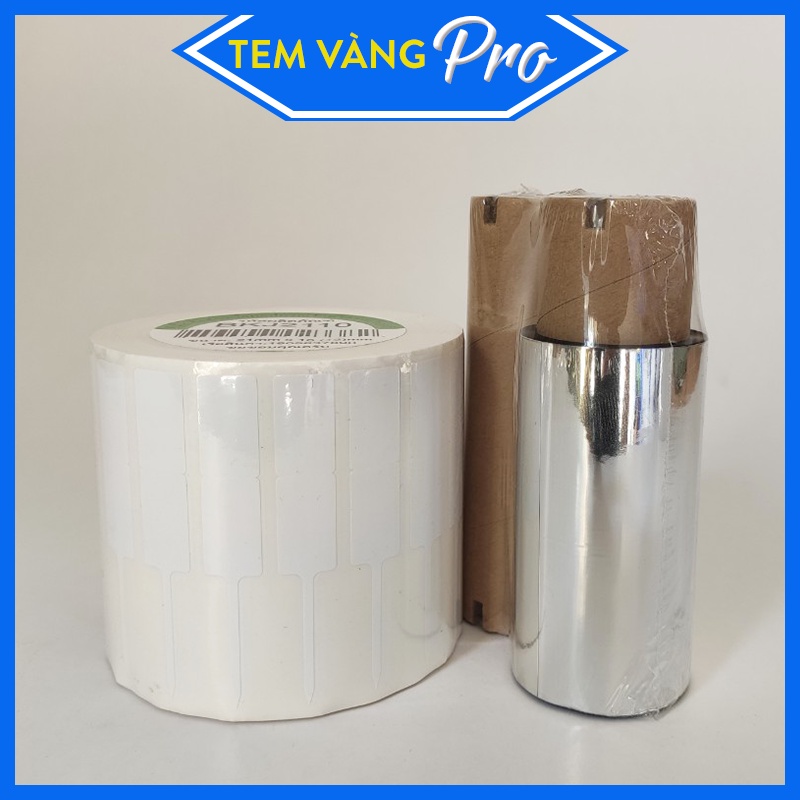 Tem Vàng Nữ Trang, Tem Trang Sức  Cho Tiệm Vàng  - 2,500 Tem Loại 12mm Mực Resin ĐEN