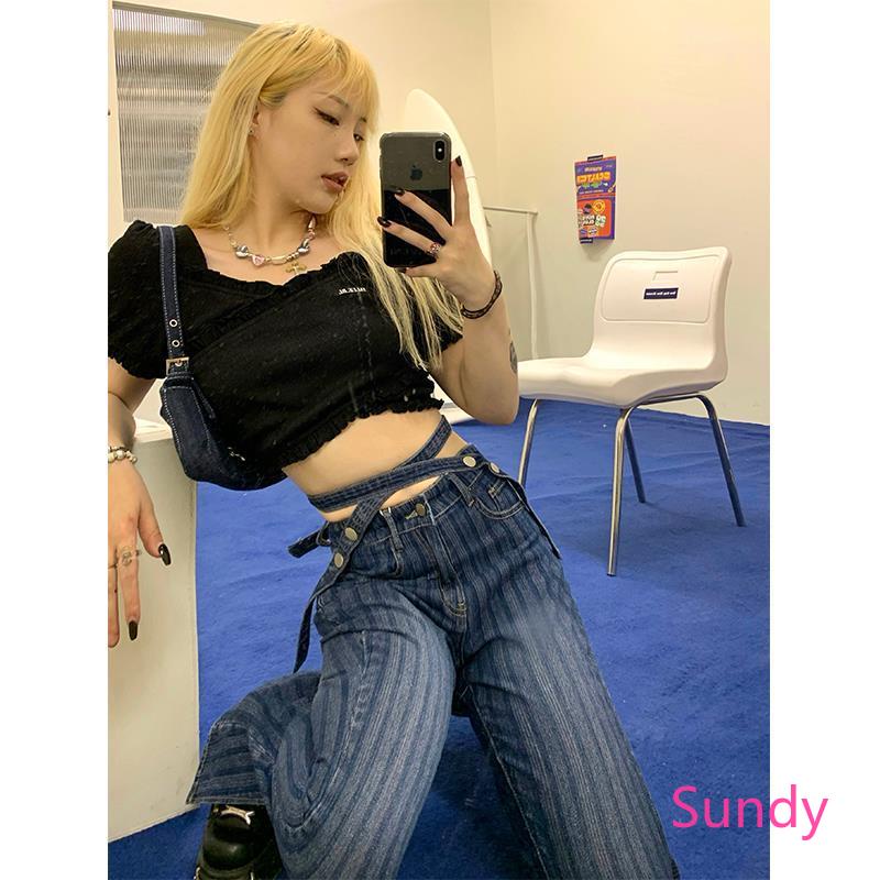 Áo Croptop Tay Ngắn Thiết Kế Lệch Tà Thời Trang Mùa Hè Quyến Rũ Cho Nữ