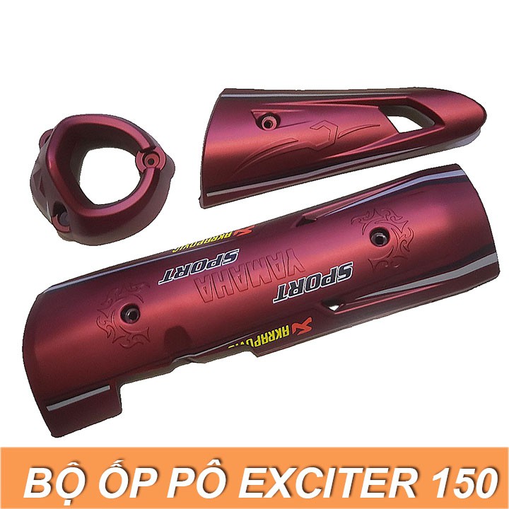 BỘ ỐP PÔ RỜI VÀ CHỤP PÔ EXCITER 150 - ĐỎ ĐÔ NHÁM