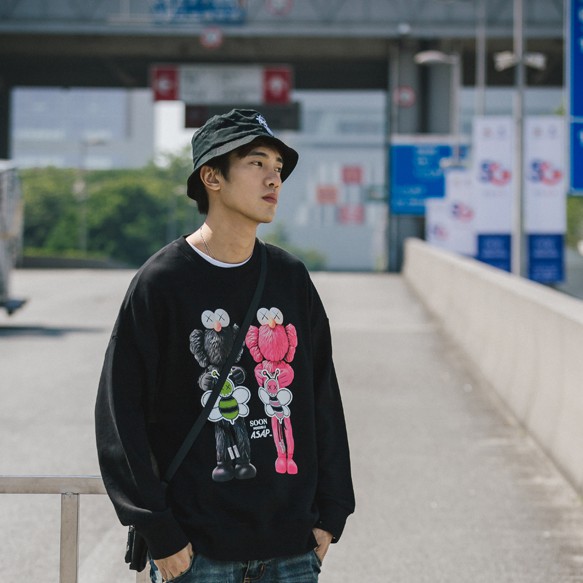 Áo sweater kaws asap hoạt hình