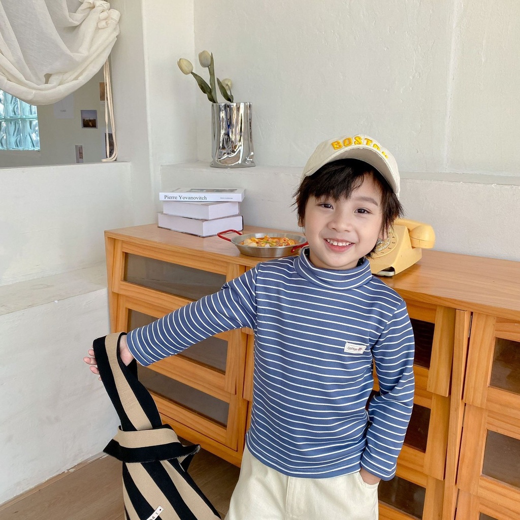 Áo Giữ Nhiệt Cho Bé, Áo Nỉ Lông Cổ Cao Quảng Châu Lót Nỉ Siêu Đẹp