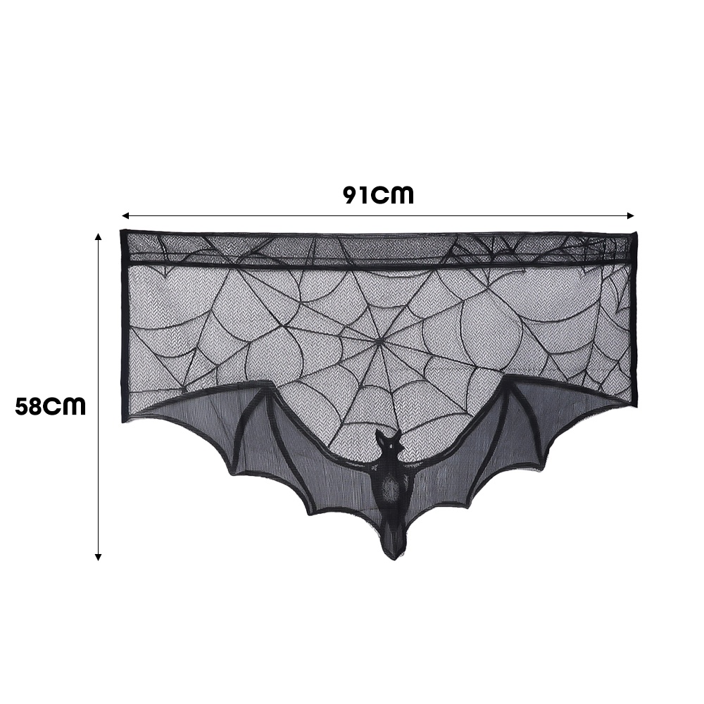 Mạng Nhện Đen Trang Trí Bàn Tiệc Halloween