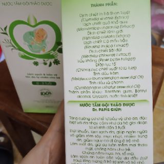 Nước tắm thảo dược Dr. Pepie