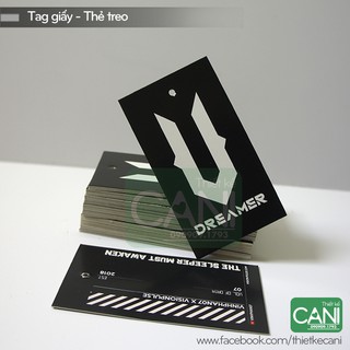 5.000c Tag gấyIn theo yêu cầu - Tag giấy treo quần áo Thẻ treo Tag áo Tem quần áo Tag phụ kiện Nhãn giấy