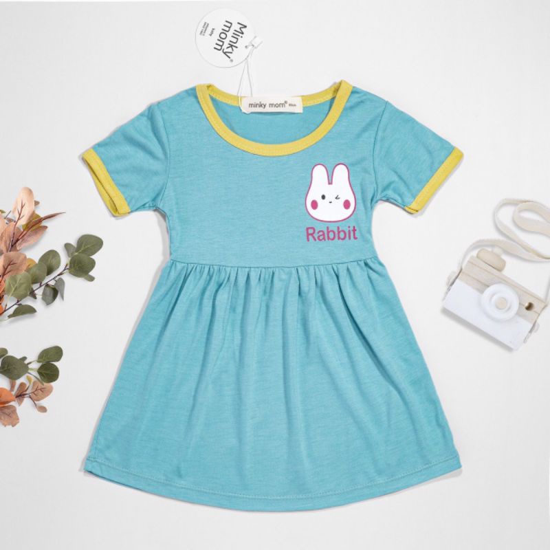 47.[HCM] Đầm bé gái 5-18kg vừa, Cotton thun lạnh Minky Mom, Vải Sài Gòn