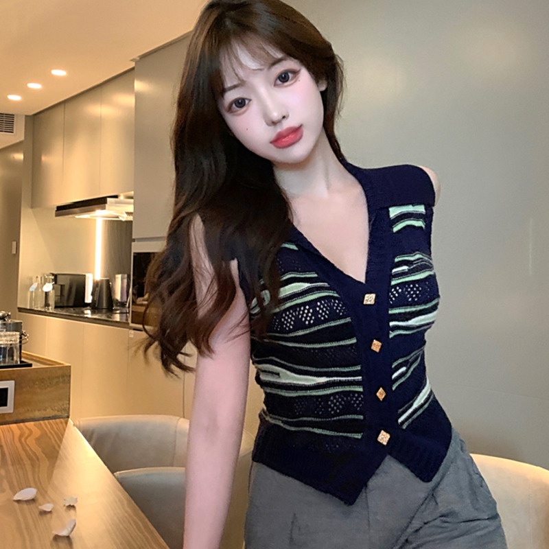 Áo Khoác Cardigan Len Mỏng Cổ Chữ V Thời Trang Cho Nữ