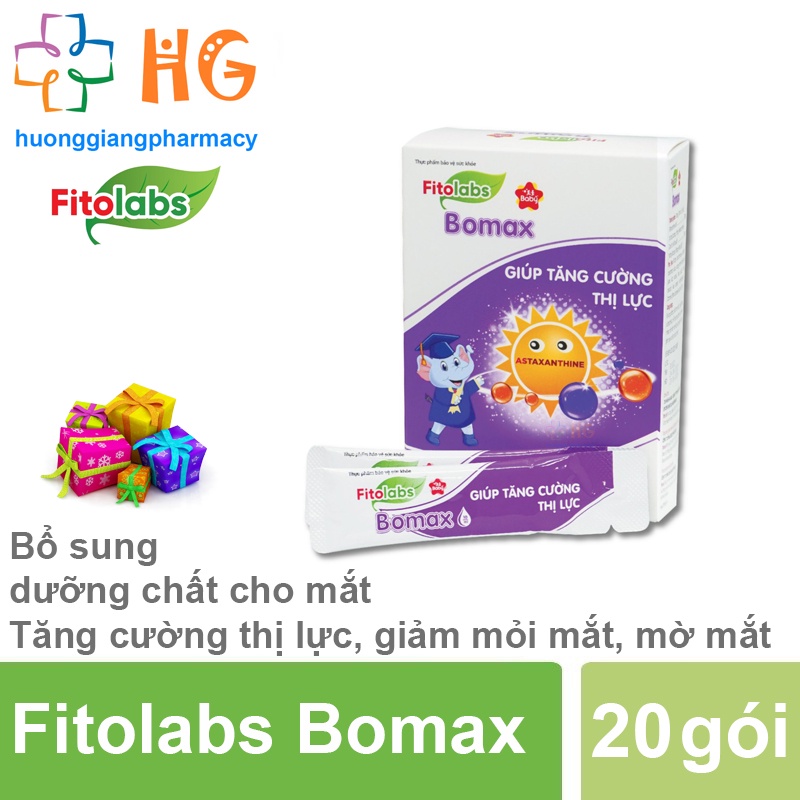 Vitamin bổ mắt cho tre em Fitolabs Bomax Bổ sung dưỡng chất cho mắt giúp tăng cường thị lực làm giảm mỏi mắt