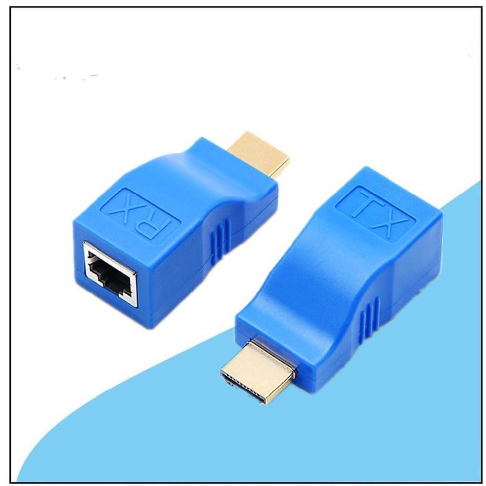 Bộ kéo dài HDMI Extender 30m qua cáp mạng Cat5E,6 chuẩn RJ45 ARIGATO Bảo Hành 1 Năm.HTL4