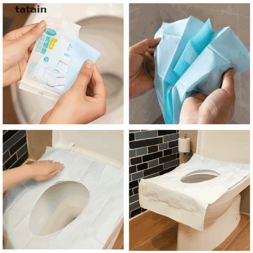 [TAT] 10pcs/Pack Toilet Seat Covers Disposable Paper Universal  Toilet Seat Covers CVX