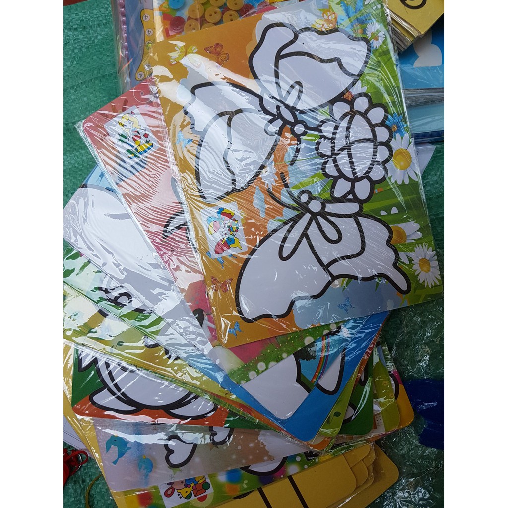 10 tranh cát khổ A4  có sẵn cát