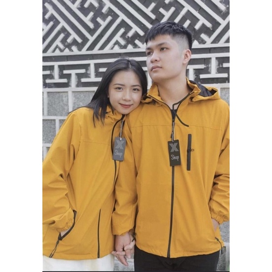 Áo Khoác Gió 3 Khoá Nam Nữ 2 Lớp Vải Tráng Bạc Chống Nước Cản Gió Ngăn Bụi Bẩn Cực Tốt