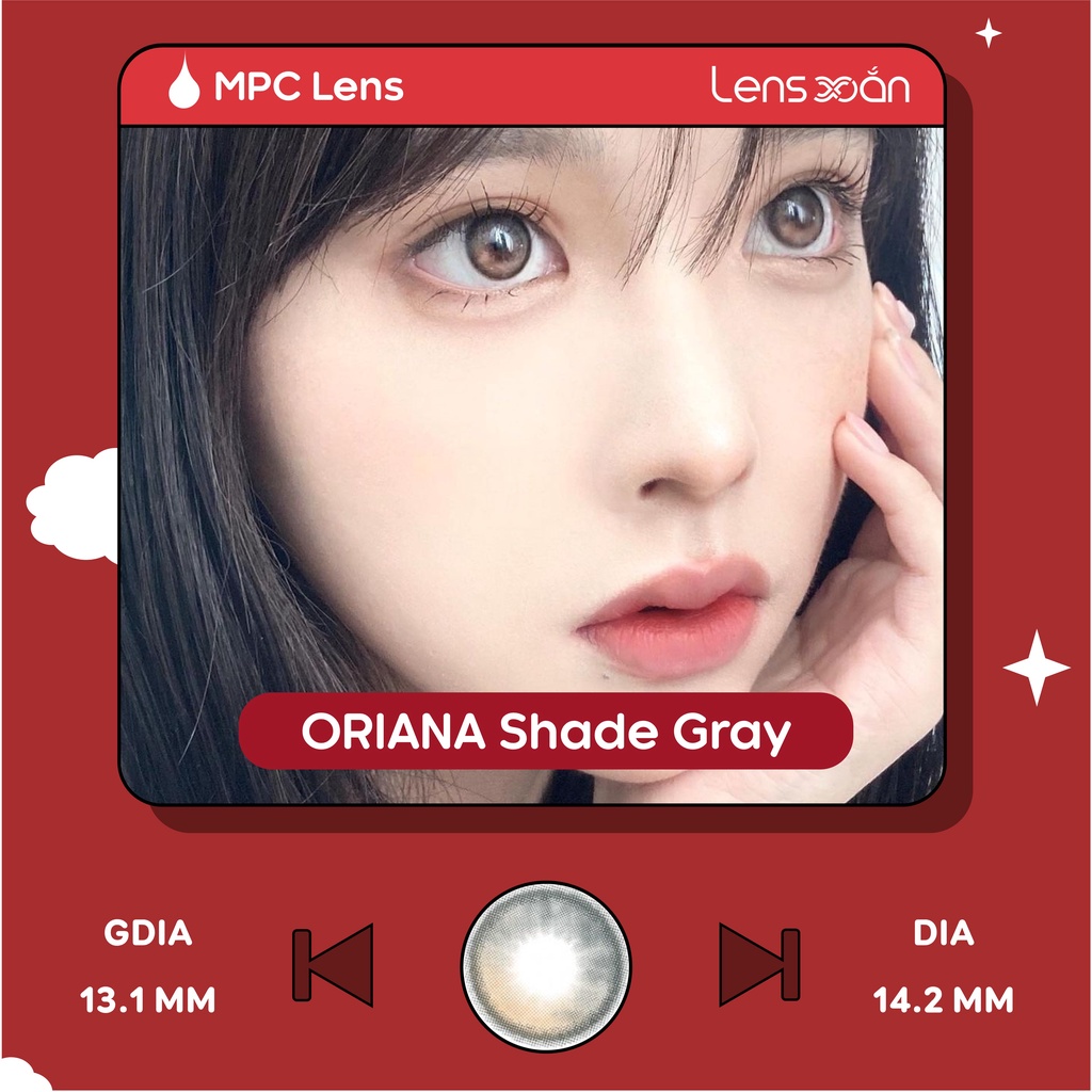 KÍNH ÁP TRÒNG ORIANA SHADE GRAY CỦA ISHA : Lens xám tạo highlight phủ bóng cho mắt | Lens Xoắn ( GIÁ 1 CHIẾC, ĐỌC LƯU Ý)