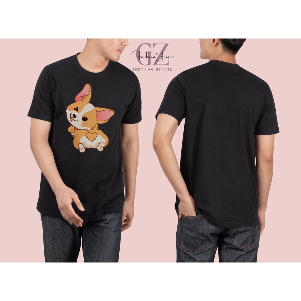 Áo thun GenZ Cún con T-shirt Trắng Đen Form Rộng Unisex Nam Nữ