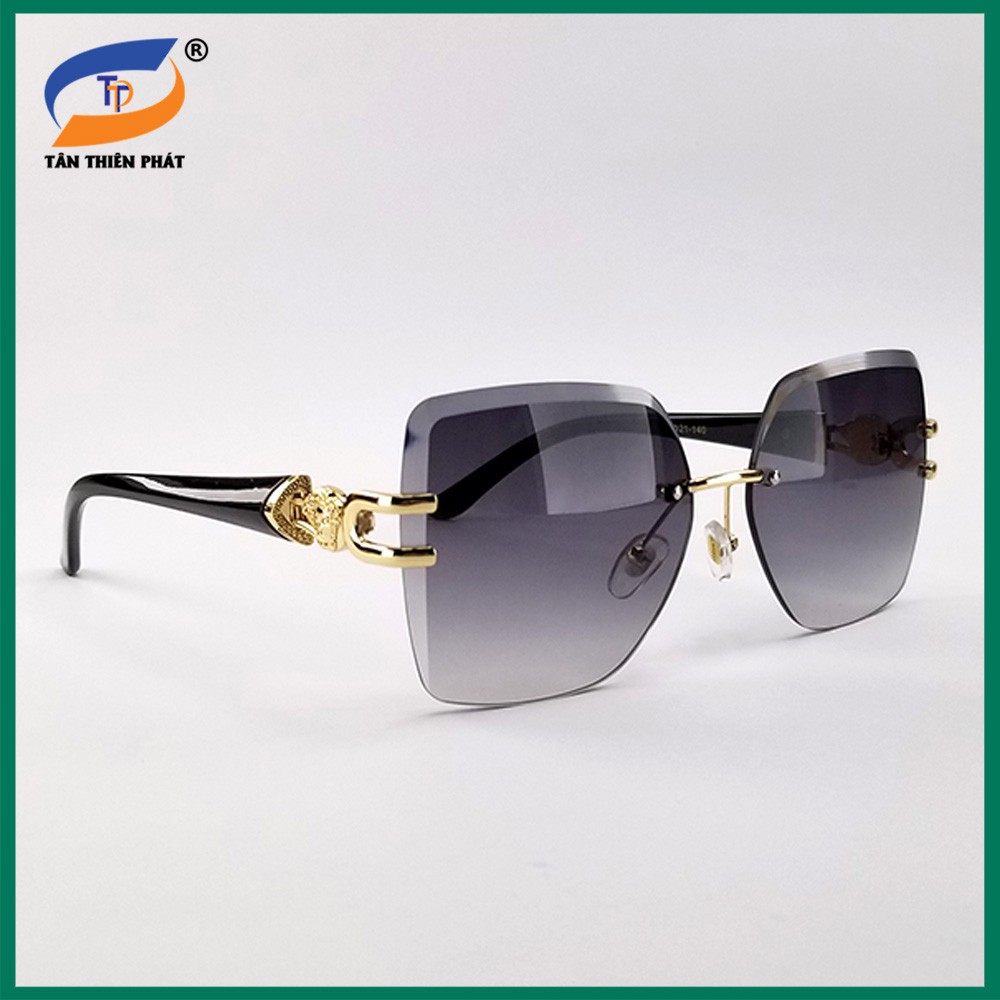 Mắt kính mát nữ thời trang  6833 - Kính nữ ốc ôm mắt chống bụi, chống nắng và tia UV. không viền màu đen khói, nâu trà | BigBuy360 - bigbuy360.vn