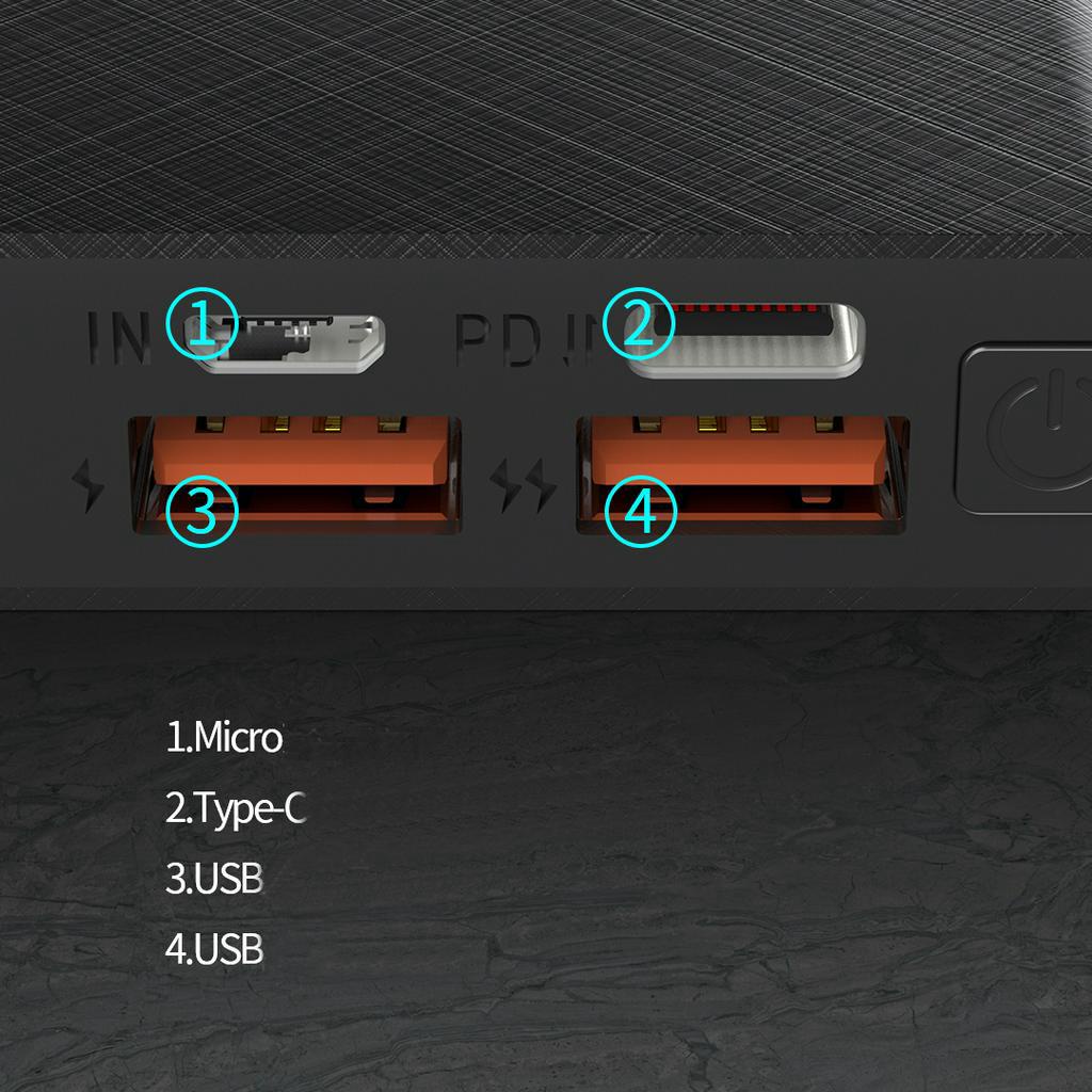 Sạc Dự Phòng Siêu Nhanh 22.5W Sendem PH03 10000mAh  Có Led Báo Phần Trăm Pin, Dung Lượng Cao PH03